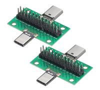 sourcing map 2 pcs Type-C Mâle à Femelle USB 3.1 Test PCB Carte Adaptateur Double Face Socket avec Connecteur d'en-tête de Pin pour Adaptateurs de Câble de Données