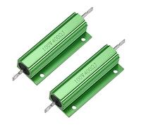 sourcing map 2 pièces boîtier en aluminium résistance 100W 400 Ohm bobiné vert pour LED convertisseur de remplacement 100W 400RJ