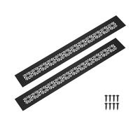 sourcing map 2 pièces Grilles d'aération en alliage d'aluminium, 350 x 50 mm / 13,8 x 5,1 cm Rectangle Couvercle de grille de ventilation à persiennes avec vis de montage pour porte meuble armoire