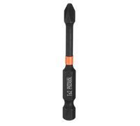 sourcing map #2 Tournevis à percussion Phillips PH2 6,35 mm Tige hexagonale 65 mm de long Forets à tête cruciforme magnétique en acier S2 Tournevis industriel pour visseuses à percussion, noir/jaune