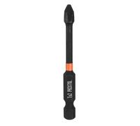 sourcing map #2 Tournevis à percussion Phillips PH2 6,35 mm tige hexagonale 70 mm de long forets magnétiques cruciformes en acier S2 tournevis industriel pour visseuses à percussion, noir/jaune