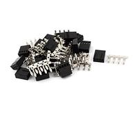 sourcing map 20 Ensembles 2.54 mm 4 Broches mâle Plastique connecteur Alimentation Ventilateur PC
