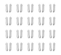 sourcing map 20 Lots Double Ouverture Fermeture Éclair Réparation Loquet Kits, #5 Insérer Goupilles pour Veste Manteaux Deux Voies Séparation Fermeture Éclairs, Argenté Ton