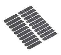 sourcing map 20 Paires Relance Sangle Couverture, Double Rang 14 Trous Plastique Réglable Chapeau Instantané Boucle Remplacement pour Capuchons Réparation (Noir)