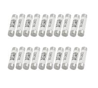 sourcing map 20 Pcs 500V 3A Cylindre Capuchon Céramique Coup Rapide Fusible Liens 10x38mm