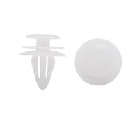 sourcing map 20 pcs 9mm Trou rivet en plastique à enfoncer Habillage intérieur porte voiture Pince Blanc