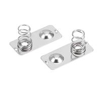 sourcing map 20 Pcs AAA Batterie Positif à Negatif Conversion Ressort Contact Plaque Nickelage 21mmx9mmx0.3mm