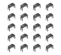 sourcing map 20 Pcs Fermeture éclair Bouchons, #3 Supérieur & Inférieur Stops pour Sacs Manteaux Vestes Fermetures à Glissière Sauvetage Réparation, Métallique Noir