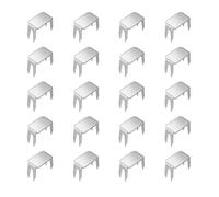 sourcing map 20 Pcs Fermeture éclair Bouchons, #3 Supérieur & Inférieur Stops pour Sacs Manteaux Vestes Fermetures à Glissière Sauvetage Réparation, Argenté