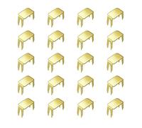 sourcing map 20 Pcs Fermeture éclair Bouchons, #5 Supérieur & Inférieur Stops pour Sacs Manteaux Vestes Fermetures à Glissière Sauvetage Réparation, Doré