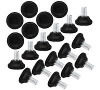 sourcing map 20 Pcs Pieds de Nivellement Meuble Réglable M10 x 15 x 30mm Pied de Meuble Patin de Meuble Jambe Pied de Table Chaise Base Protection Plancher Sol pour Meubles de Maison, Bureau