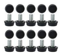 sourcing map 20 Pcs Pieds de Nivellement Meuble Réglable M6 x 10 x 15mm Pied de Meuble Patin de Meuble Jambe Pied de Table Chaise Base Protection Plancher Sol pour Meubles de Maison, Bureau