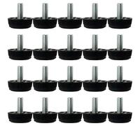 sourcing map 20 Pcs pour Meubles M8 x 17 x 30mm Pieds de Nivellement | Réglables, Protection de Sol pour Pieds de Table de Restaurant à Domicile