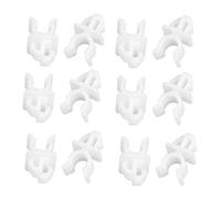 sourcing map 20 Pcs Rivet en Plastique Clips de Support de Tige Blanc pour Voiture