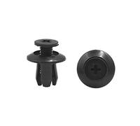 sourcing map 20 pcs Rivet plastique noir auto voiture fixation Agrafes Garniture panneau pièces trou 9 mm