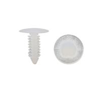 sourcing map 20 Pcs Universel convient Voiture porte rivet panneau garniture pare-chocs Agrafe 7mm Blanc