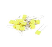 sourcing map 20 pièces 100V 0.1uF 100NF 10% plombique radiale Type boîte jaune Condensateurs Correction