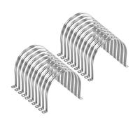 sourcing map 20 pièces colliers de conduit 6 5/16 pouces 160mm, collier de tuyau en U M160, sangle de tuyau rigide en acier inoxydable, support en forme de U avec deux trous pour fixation de tuyau