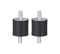 sourcing map 20 x 20mm Silent Bloc Support Caoutchouc Montage Vibration Isolateurs Amortisseur avec M5 x 11mm Goujons 2Pcs