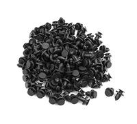 sourcing map 200 Pcs Rivet en Plastique Trou 8mm Diamètre Type Poussoir de Clips Fastener Noir pour Voiture