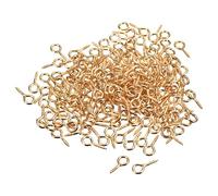 sourcing map 200 Pièces Petites Vis Œil Épingles crochet Mini Œillets Vis Filetées, 5,5 x 12 x 1,2 mm Auto Tapotage Vis pour Bijoux Fabrication Résultats DIY Artisanat, Lumière Or
