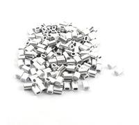 sourcing map 200pcs 1mm Câbles acier câbles aluminium embouts 5mm x 2mm