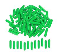 sourcing map 200pcs 2mm Caoutchouc Fin Capuchons Couvercle PVC Vinyle Vis Filetage Protecteur Rond Fil Tablette Capuchons pour Vis Boulon Tuyau Clôture Poteau, Vert