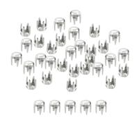 sourcing map 200Pcs 3mm Clous Ronds en Métal Argenté à Dôme, Rivets à Griffes, Clous à Perles, Pointes à Griffes, Clous à Pointes, Punk Rock Diy pour Artisanat en Cuir, Vêtements
