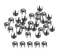 sourcing map 200Pcs 4mm Noir Clous Ronds en Forme de Dôme en Métal, Perles à Griffes, Rivets à Pointes, Points Punk Rock, Bricolage pour l'Artisanat du Cuir, Vêtements, Ceinture, Sac