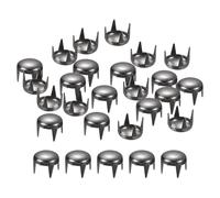 sourcing map 200Pcs 5mm Noir Clous Ronds en Forme de Dôme en Métal, Perles à Griffes, Rivets à Pointes, Points Punk Rock, Bricolage pour l'Artisanat du Cuir, Vêtements, Ceinture, Sac