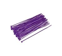 sourcing map 200pcs Câble Serrage Collier 6 Pouce x 0.1 Pouce Autobloquant Nylon Attache Enveloppes Violet