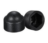 sourcing map 200pcs Cache Écrou Protection M5 Cache Boulon Capuchon Hexagonal 8mm Vis Couvercle Plastique Dôme Noir