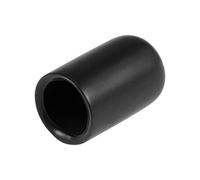 sourcing map 200pcs Caoutchouc Embouts 10mm ID Vinyle Rond Terminal Capuchon Housse Vis Filetage Protections Noir