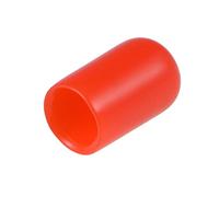 sourcing map 200pcs Caoutchouc Embouts 7mm ID Vinyle Rond Terminal Capuchon Housse Vis Filetage Protections Rouges