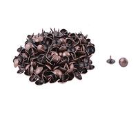 sourcing map 200pcs Clou Tapissier Pointe Tapissier Clou Tapis Punaise pour Meuble tête Ronde Métal ameublement cuivrée 9 x 9mm