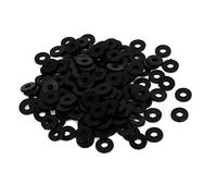 sourcing map 200pcs Rondelle Isolante Plate Nylon Joint Entretoise Noir M3x8mmx1mm