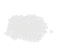 sourcing map 200pcs Rondelles Nylon Plat Joint Étanchéité pour Robinet Tuyau Blanc M2.5 5mm OD 2.5mm ID 1mm Épaisseur