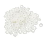 sourcing map 200pcs Rondelles Nylon Plat Joint Étanchéité pour Robinet Tuyau Blanc M4 10mm OD 4mm ID 1mm Épaisseur