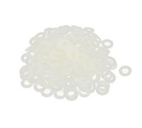 sourcing map 200pcs Rondelles Nylon Plat pour Robinet Tuyau Blanc M8 8mm ID | Joint Étanchéité, 16mm OD, 1.5mm Épaisseur