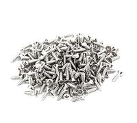 sourcing map 200pcs tête plate acier inoxydable vis autotaraudeuse 12mm x 3mm