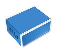 sourcing map 200x165x90 Eléctronique Fer DIY Junction Boîte Enceinte Boîte Bleu