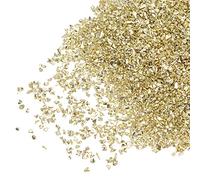 sourcing map 20g Paillettes Verre Métallique Pilé Concassé, 1-3mm Irregulier pour Artisanat Bricolage Bijoux Vase Remplissage Epoxy Résine Brillant Doré
