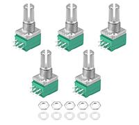 sourcing map 20KOhm Variable Résisteur Double Rotatif Carbon Film Cône Potentiomètre 5Pcs
