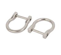 sourcing map 20mm Large interne forme U métal monté vis anneau D boucle 2pcs