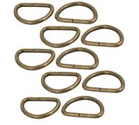 sourcing map 20mm Large interne Metal fer soudé non demi-ronde D permet ton bronze 10pcs