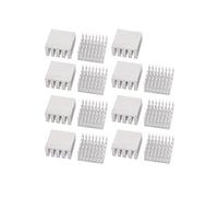 sourcing map- 20mm x 20mm x 10mm Diffuse Chaleur Dissipateur en Aluminium ailettes, 15 pièces, Ton Argent