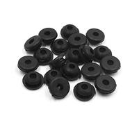 sourcing map 20Pc Gomme Noir rondelles Joints Chape Tuyau Sortie pour Moto Scooter
