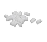 sourcing map 20Pcs 10 Dent roue 6mm Dia engrenage plastique Pour Voiture jouet arbre moteur