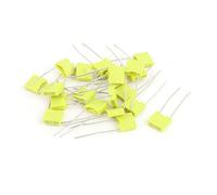 sourcing map 20pcs 104J100 0.1uF 100V Film Polyester raDiamètre ux Condensateurs de Correction Type boîte