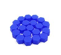 sourcing map 20pcs 19mm Lumineux Bleu Roue Auto Silicone Tire Hub Vis Boulon Couvre écrou Cap